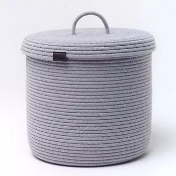 ASTIHOME Корзина для хранения плетеная с крышкой 28х28см