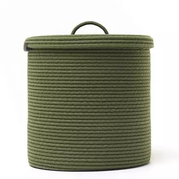 ASTIHOME Корзина для хранения плетеная с крышкой 28х28см