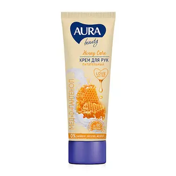 AURA Beauty Крем для рук питательный с D-пантенолом и экстрактом меда 75