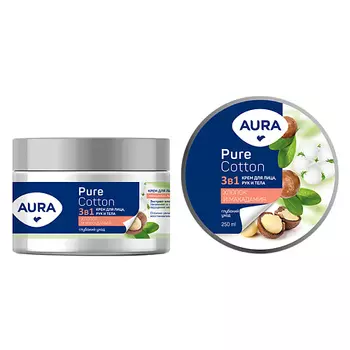 AURA BEAUTY Крем для рук увлажняющий с глицерином и экстрактом алоэ 250.0