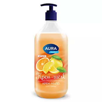 AURA FAMILY Крем-мыло Шёлк и морские минералы 1000.0