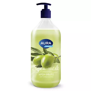 AURA FAMILY Крем-мыло Шёлк и морские минералы 1000.0