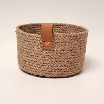 AVIETA HOME Корзина с кожаной фурнитурой