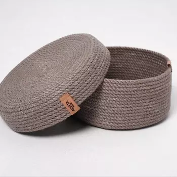 AVIETA HOME Круглая корзина с крышкой