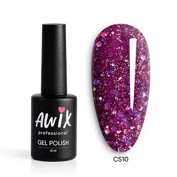 AWIX Гель лак для ногтей однотонный плотный Classic