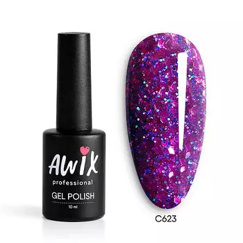 AWIX Гель лак для ногтей однотонный плотный Classic