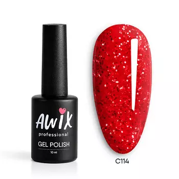 AWIX Гель лак для ногтей однотонный плотный Classic