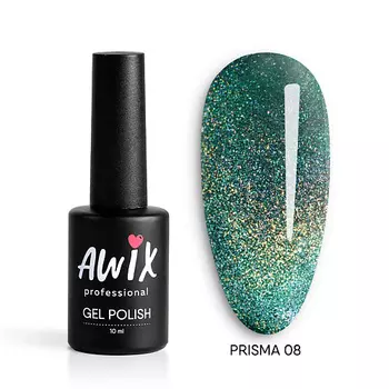AWIX Гель лак голографический алмазная втирка Призма Prisma