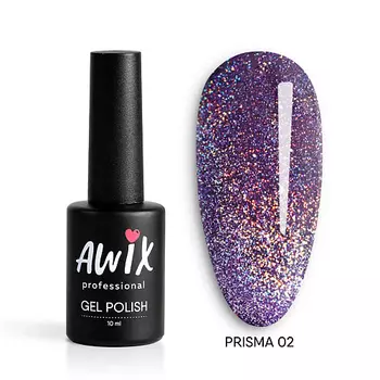 AWIX Гель лак голографический алмазная втирка Призма Prisma