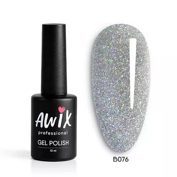AWIX Гель лак сверкающий для ногтей с блестками Brilliant