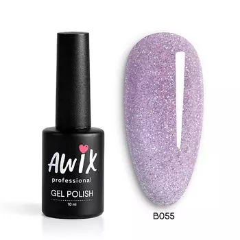 AWIX Гель лак сверкающий для ногтей с блестками Brilliant