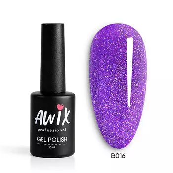 AWIX Гель лак сверкающий для ногтей с блестками Brilliant
