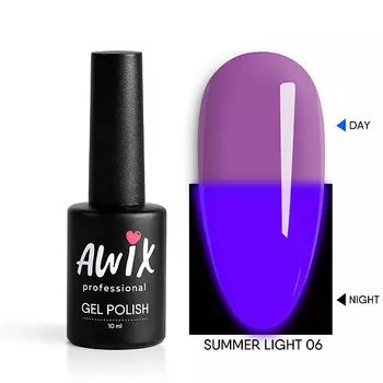 AWIX Гель лак светящийся в темноте неоновый Summer Light