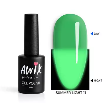 AWIX Гель лак светящийся в темноте неоновый Summer Light