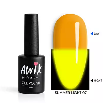 AWIX Гель лак светящийся в темноте неоновый Summer Light