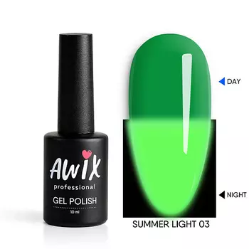 AWIX Гель лак светящийся в темноте неоновый Summer Light