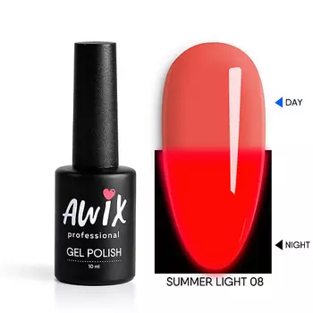 AWIX Гель лак светящийся в темноте неоновый Summer Light