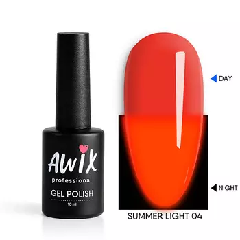 AWIX Гель лак светящийся в темноте неоновый Summer Light