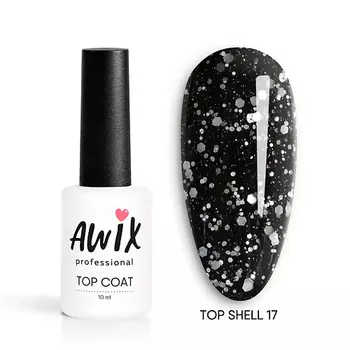 AWIX Глянцевый топ для ногтей с эффектом перепелиное яйцо Shell 10.0
