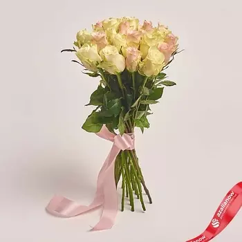 AZALIANOW ЦВЕТЫ. ПОДАРКИ. ДЕКОР Букет 25 белых роз Ла Бель 40 см