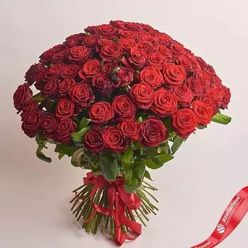 AZALIANOW ЦВЕТЫ. ПОДАРКИ. ДЕКОР Букет из 101 красной розы, 40 см