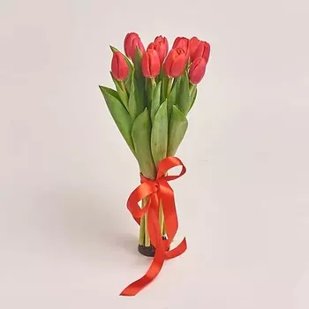 AZALIANOW ЦВЕТЫ. ПОДАРКИ. ДЕКОР Букет из 11 красных тюльпанов