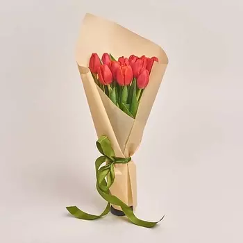 AZALIANOW ЦВЕТЫ. ПОДАРКИ. ДЕКОР Букет из 11 красных тюльпанов