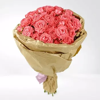 AZALIANOW ЦВЕТЫ. ПОДАРКИ. ДЕКОР Букет из 15 коралловых роз «Без ума от тебя»