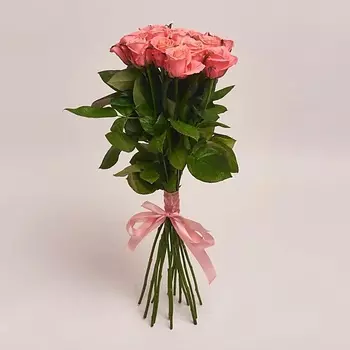 AZALIANOW ЦВЕТЫ. ПОДАРКИ. ДЕКОР Букет из 15 коралловых роз