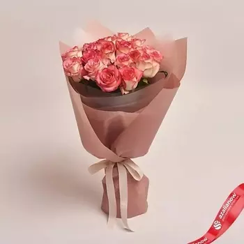 AZALIANOW ЦВЕТЫ. ПОДАРКИ. ДЕКОР Букет из 19 розовых роз 50 см