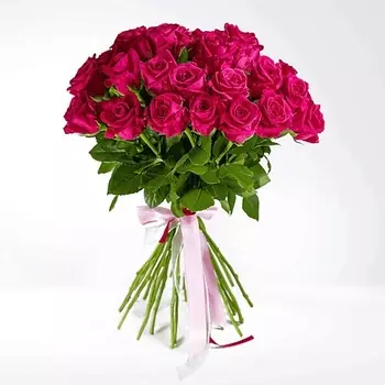 AZALIANOW ЦВЕТЫ. ПОДАРКИ. ДЕКОР Букет из 29 розовых роз «Топаз» 50 см