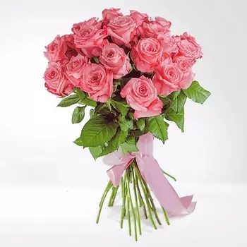 AZALIANOW ЦВЕТЫ. ПОДАРКИ. ДЕКОР Букет из 29 розовых роз 40 см «Родственные души»