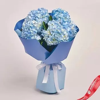 AZALIANOW ЦВЕТЫ. ПОДАРКИ. ДЕКОР Букет из 5 голубых гортензий «Небо»