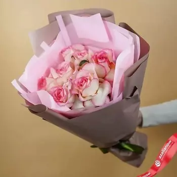 AZALIANOW ЦВЕТЫ. ПОДАРКИ. ДЕКОР Букет из 7 розовых роз