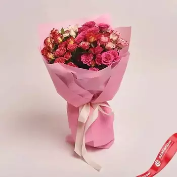 AZALIANOW ЦВЕТЫ. ПОДАРКИ. ДЕКОР Букет из 9 кустовых роз микс