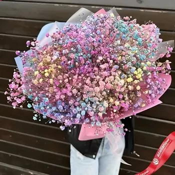 AZALIANOW ЦВЕТЫ. ПОДАРКИ. ДЕКОР Букет из разноцветных гипсофил