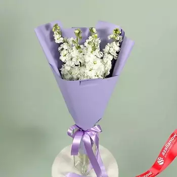 AZALIANOW ЦВЕТЫ. ПОДАРКИ. ДЕКОР Букет Нежность для любимых из 5 маттиол, левкой белый