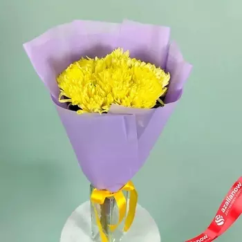 AZALIANOW ЦВЕТЫ. ПОДАРКИ. ДЕКОР Букет «Желтая гармония» из 7 хризантем в пленке