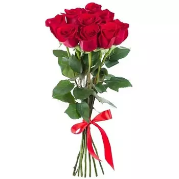 AZALIANOW ЦВЕТЫ. ПОДАРКИ. ДЕКОР Классический букет из 9 красных роз