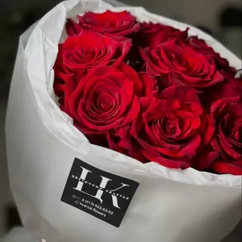 АЗАЛИЯ FLOWERS Букет моно из красных роз сорта Explorer