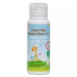 AZETABIO Детский органический гель шампунь 2в1, без слез 50