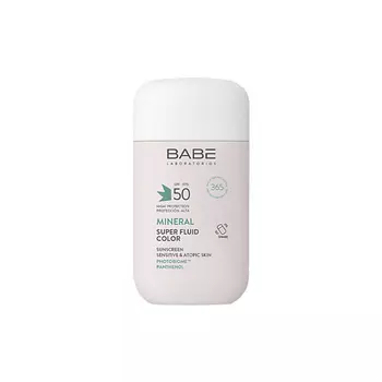 BABE Минеральный тонирующий солнцезащитный суперфлюид для лица SPF50