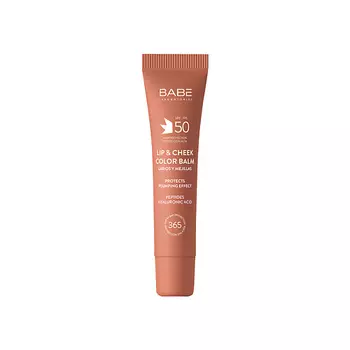 BABE Солнцезащитный бальзам-тинт для губ и щек с SPF50, тон NUDE
