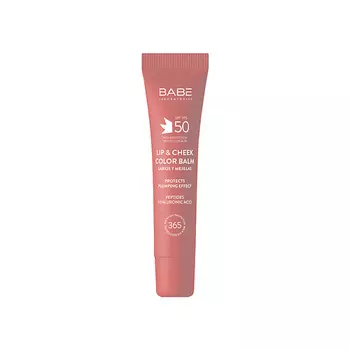BABE Солнцезащитный бальзам-тинт для губ и щек SPF50, тон PINK