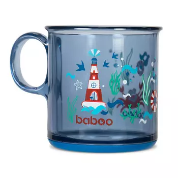 BABOO Чашка с антискользящим дном Sealife 12 мес+