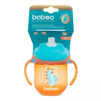 BABOO Кружка-поильник с силиконовым носиком Marine 6мес+