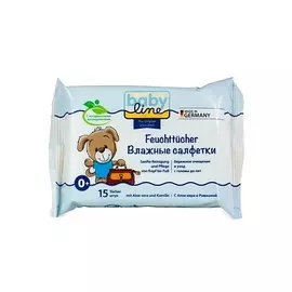 BABY LINE Влажные салфетки с Алое вера и Ромашкой Мини-упаковка Feuchttcher mit Aloe vera und Kamille