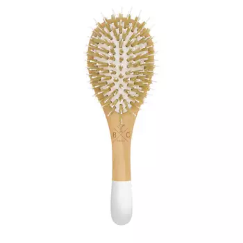 BACHCA Расческа для волос деревянная с кабаньей и нейлоновой щетиной