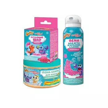 BAFFY Набор средств для купания: Пена для игры, бурлящий шар и пена-слайм с сюрпризом