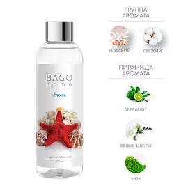 BAGO HOME Набор наполнитель и фибровые палочки для ароматического диффузора Бриз 200.0